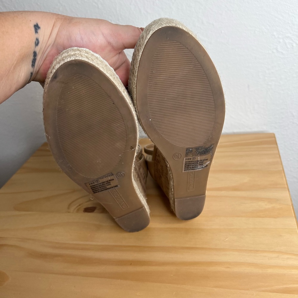 NEW Maurice’s Faith Ivory Espadrille Wedge size 9.5 - Picture 7 of 9